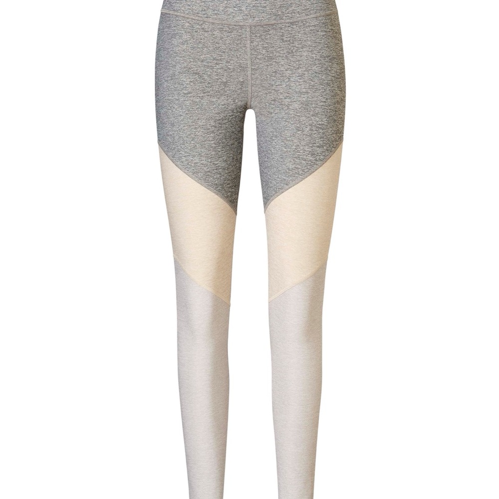 Outdoor Voices x Allbirds Gray and Cream Colorblock Leggings